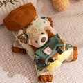 Dikke warme kaki winterjas voor honden met 3D-teddybeer en D-ring voor riem - Trendy Bruin / S (Aanbevolen gewicht 1,5-2,5 kg)