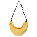 Sac bandoulière jaune minimaliste pour hommes et femmes avec sangle noire réglable - Jaune