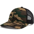Classic jungle camouflage trucker hat with black breathable mesh back for summer sun protection - Camouflage
