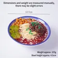 Modello realistico di ciotola di spaghetti di carne piccante con ciotola blu da 12,7 cm - Tagliolini con verdure in salamoia