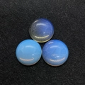 Three circular blue tiger eye natural stone beads for DIY ring jewelry making - Opal / 12mm