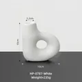 Minimalist white geometric ceramic candle holder with irregular hollow design 10cm - HP-0787 / White