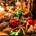 Christmas bauble set with red, green and silver electroplated mirror finish ornaments - Christmas Plated Ball
