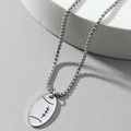Roestvrijstalen ketting met American football hanger en klassieke box-schakelketting - Zilveren Rugby Ketting