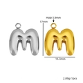 Pendentifs lettre M en or et argent pour colliers et bracelets de bijoux DIY - Style Suspendu - Lettre M