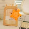 Cute plush orange turtle keychain with soft fabric and silver metal hook for bags - Orange Style (Style 13) / 10cm