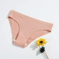 Culotte en coton côtelé rose à taille basse avec doublure double couche respirante - Rouge Haricot
