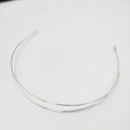 Silver double-layer metal wire necklace for DIY ancient Chinese hair accessories - Double Wire Crown Silver