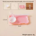 Miniature dollhouse pink bear tray with white bowl and chopsticks play set - Pink Bear Tray 4-piece Set + Small White Bowl