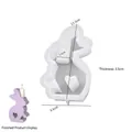 Sitting rabbit silicone mold with heart cutout for DIY Easter resin candle making - Heart Bunny Candle Holder 02
