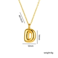 Detail view of 18K gold plated letter D pendant with precise size and weight dimensions - Letter D