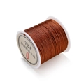 Macro detail of 0.8mm brown cord on spool for DIY jewelry and Chinese knot weaving - 0.8mm*10m/Pack / Brown