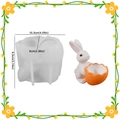 Easter bunny and egg shell silicone mold for DIY resin storage box, size 10.3x9.5cm - Bunny Eggshell Style