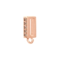 Detalle del cierre de colgante rectangular en oro rosa con cinco circonitas micro - VD1466 Oro Rosa