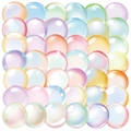 50 wasserfeste transparente PET-Aufkleber mit schillernden Aquarell-Blasen für Scrapbooking - Transparente Aquarell Blasen