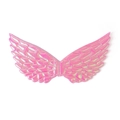 Pink iridescent swallow wing accessory for girl costume with shimmering laser finish - Coral Pink
