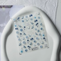 Blue Notes floral embossed nail art stickers with roses and butterflies style TS-2445 - Blue Notes - New Relief Style (TS-2445)