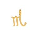 Scorpio zodiac sign pendant crafted in polished gold finish titanium steel - Scorpio - Gold