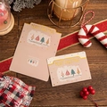 Pink Christmas folding cards with gold Merry Christmas text and stylized tree illustration - Christmas Tree【Pink】