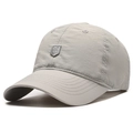 Light grey nylon baseball cap with breathable fabric and shield logo embroidery - Standard / Light Gray