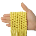 Leuchtend gelbe 8mm Polymer-Ton-Perlen für DIY-Schmuckherstellung und Armband-Basteln - Gelb