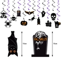 Decorazioni a spirale per Halloween con pipistrelli e fantasmi per feste a tema - Ornamenti a spirale e carte / Multicolore