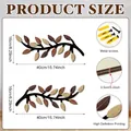 Detailed size chart for vintage wooden leaf wall art featuring 40x16cm dimensions - 2-Piece Leaf Branch Set (Y24Y51228_Q)