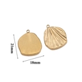 Golden irregular round stainless steel pendant 21x18mm for DIY jewelry making - Model E 21x18mm