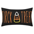 Halloween decorative black rectangular pillowcase with orange Trick or Treat lettering - Style 15-Black Trick or Treat