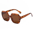 Gafas de sol cuadradas de gran tamaño en carey con lentes marrones y montura gruesa - Montura Carey Lente Té