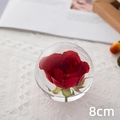 8cm crystal ball resin sphere containing a real preserved red rose for gift decoration - Red Rose Ball 8cm (Kraft Box)
