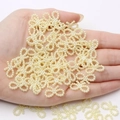 DIY cream white bow-knot pearl resin charms for handmade hair accessories and crafts - Light Yellow
