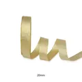 Nastro glitterato oro champagne con larghezza 20mm per decorazioni natalizie fai da te - 2CM*25 Yards / Oro