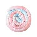 Spiral tie-dye bendable hair tie in soft pink, blue and white satin fabric - Single Hair Tie / Faux Silk Tie-dye Orange Blue