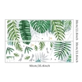 Plan détaillé des dimensions pour stickers muraux feuilles tropicales de 90x30 cm - Mise en page 30x90cm x 2 feuilles