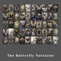 Gothic butterfly nocturne material paper set with vintage dark floral patterns for scrapbooking - Butterfly Nocturne