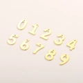Colgantes de números árabes 0-9 de acero inoxidable dorado para hacer joyas - Número 0 / Dorado
