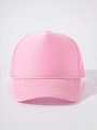 Detailansicht der rosa Trucker-Mütze mit atmungsaktivem Netz und dekorativem Seil - Verstellbar / Rosa