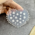 Heart-shaped silicone nail art mold featuring multiple rose flower patterns for DIY designs - #009 Various Size Rose Heart Mold