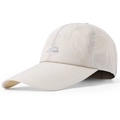 Quick-dry breathable large size baseball cap in beige with FASTTRAVEL embroidery - Adjustable / Beige