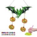 DIY Halloween bat and pumpkin diamond painting kit with glowing fluorescent beads - Luminous Combo Sign 1