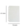 Transparent A5 6-hole binder divider with 21.5cm by 15.6cm size dimensions - A5 Divider 1 Piece