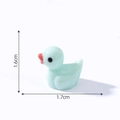 Miniature light green resin duck figurine measuring 1.6cm high and 1.7cm long - Light Blue 1