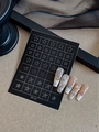 Star pattern nail art stickers model YT 11 with hollow star lines and finished French nails - Star Style (YT11)
