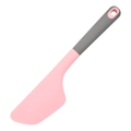 Pink and grey large silicone baking spatula for mixing cream and cake batter - Short Head Style / Pink