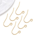 Gold-plated minimalist ear hooks for DIY jewelry making in polished finish - Simple Smooth Ear Hook (21*12mm)