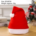 Classic red and white Santa hat with plush ball 28x40cm size for Christmas decoration - Adult Brushed Plush Christmas Hat