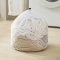Large white fine mesh laundry bag with black drawstring lock for washing bulky items - Coarse Mesh 50*60