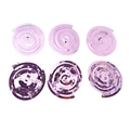 Pink and purple metallic spiral hanging decorations for party events, 6-piece set - Double Spiral/Pack of 6 / Glossy Light Purple