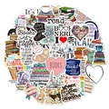 Set of 50 waterproof vinyl reading stickers for books coffee and library lovers - Reading Stickers 50B
